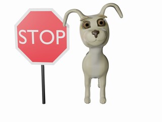 Dog and Stop