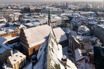 view from St. Peter's church in old Riga