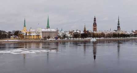 panorama of old Riga view across the river1