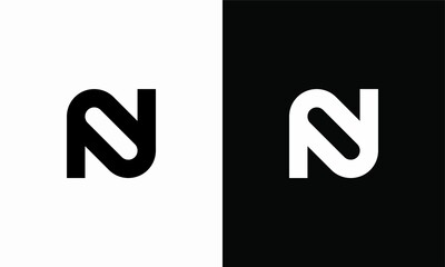 Letter N logo. Icon design. Template elements. Geometric abstract logos