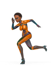 super girl is running fast