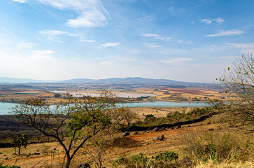 Laguna desde el mirador de Teuchitlán, Jalisco, México.