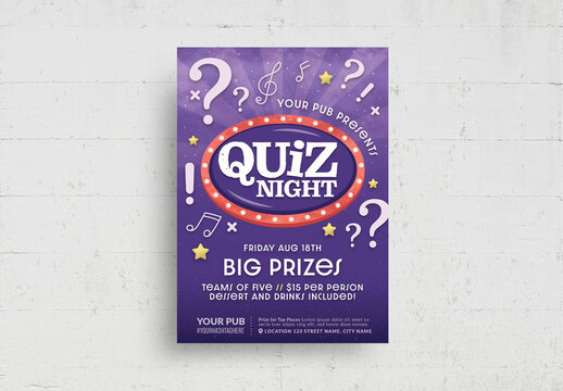 Quiz Night Flyer Poster Layout