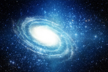 illustration of space with a galaxy