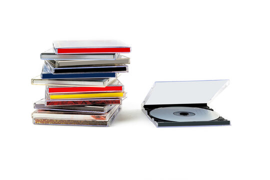 Small CD Stack (with Clipping Path) Stock Photo - Image of data, cdrw:  445546