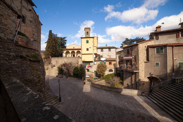 Italia, Toscana, Casentino, Arezzo, il paese di Subbiano, la chiesa.