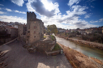 Italia, Toscana, Casentino, Arezzo, il paese di Subbiano, il Castello dell'anno 1000.