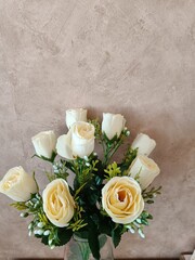 bouquet of white roses