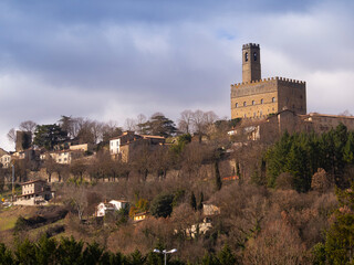 Italia,Toscana, Arezzo, il paese di Poppi, il castello dei Conti Guidi.