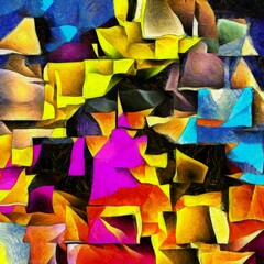 Painterly Colorful Abstract