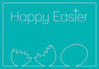simple Easter background, framed greeting with place for your text