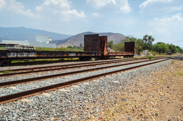 Obraz premium Vías del tren en Tlajomulco Jalisco