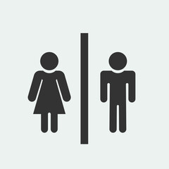 Male female toilet vector icon illustration sign