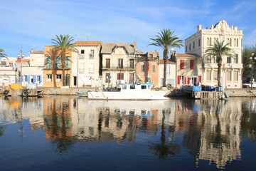 Return of fishing in Grau du Roi, a resort on the coast of occitanie region in France
