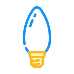 minimal light bulb color icon vector. minimal light bulb sign. isolated symbol illustration