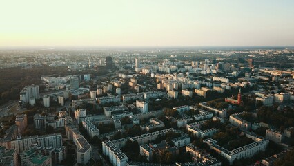 aerial view of the city - obrazy, fototapety, plakaty