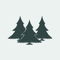 Christmas tree vector icon illustration sign