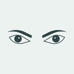 Woman eyes vector icon illustration sign