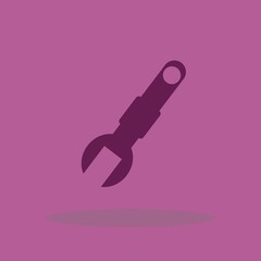 Wrench vector icon illustration sign