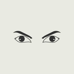 Eyes vector icon illustration sign