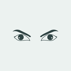 Eyes vector icon illustration sign