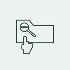 Folder search vector icon illustration sign
