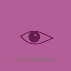 Human eye vector icon illustration sign