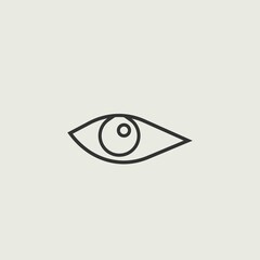 Human eye vector icon illustration sign