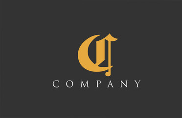 vintage letter C alphabet design. Creative logo icon template for company