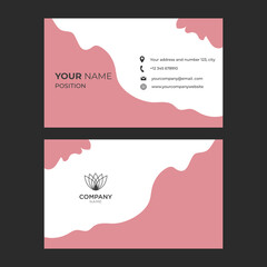 business card with pink color