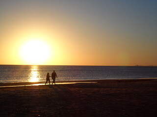 sunset on the beach