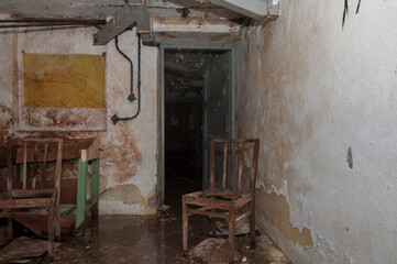 Abandoned military shelter from the Cold War in Poland 