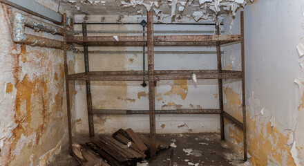 Abandoned military shelter from the Cold War in Poland 