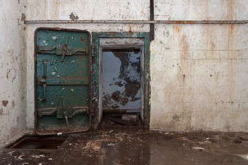 Abandoned military shelter from the Cold War in Poland 