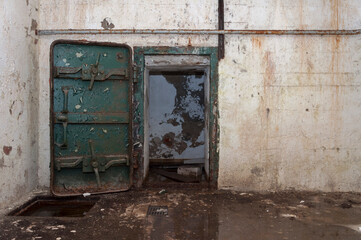 Fototapeta na wymiar Abandoned military shelter from the Cold War in Poland 