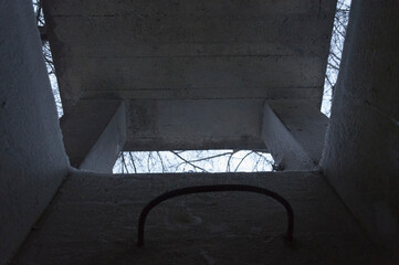 Abandoned military shelter from the Cold War in Poland 