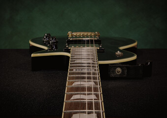black electric guitar