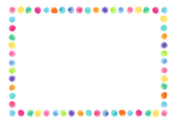 水彩ドットフレーム