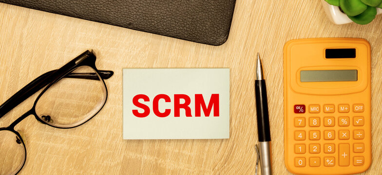 Concept image of Business Acronym SCRM as Social Customer Relationship Management