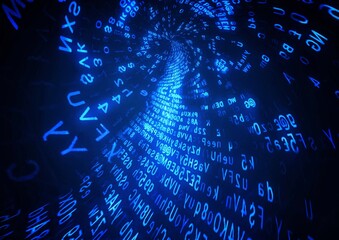 テクノロジーの概念で光が渦巻く抽象的な背景