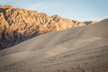 Fototapeta na wymiar Sandy Eureka Dunes in California