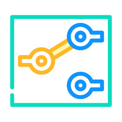 single pole double throw electric switch color icon vector. single pole double throw electric switch sign. isolated symbol illustration