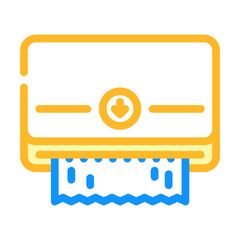 napkin dispenser color icon vector. napkin dispenser sign. isolated symbol illustration