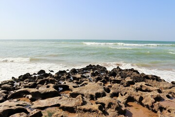 Moroccan atlantic coast. Waxy sea.