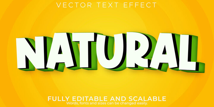 Natural Text Effect, Editable Fresh And Organic Text Style