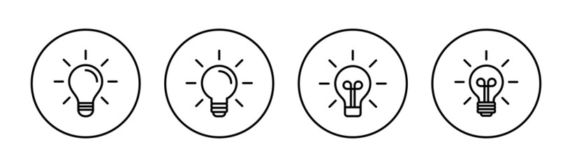 Lamp icons set. Light bulb sign and symbol. idea symbol.