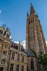 Fototapeta na wymiar Architecture in Bruges, Belgium