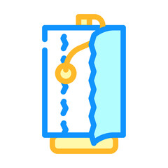 kitchen napkin color icon vector. kitchen napkin sign. isolated symbol illustration