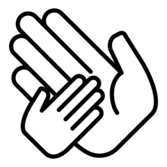 Child And Parent Hands Flat Icon Isolated On White Background