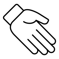 Hand Palm Flat Icon Isolated On White Background